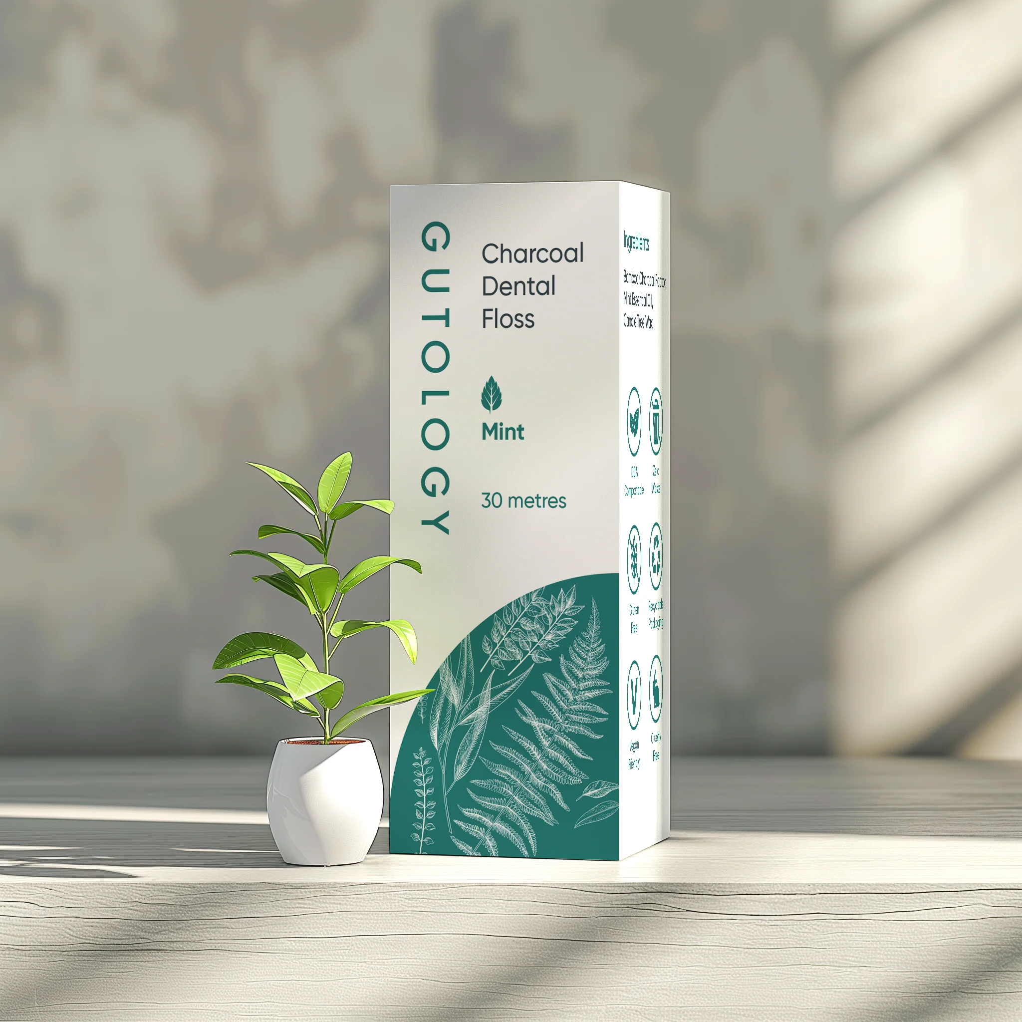 Charcoal Dental Floss (Made from Bamboo) - Image 4